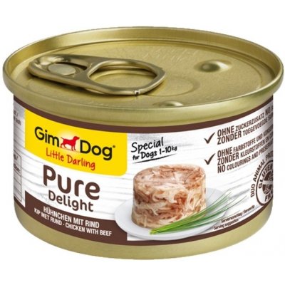 Gimdog Pure Delight kuře s hovězím 85 g – Zbozi.Blesk.cz