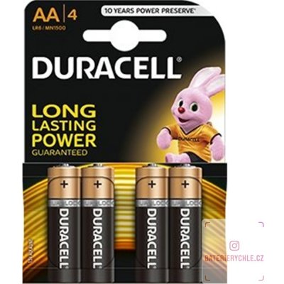 Duracell Basic AA 4ks 10PP100001 – Zboží Mobilmania