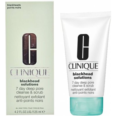 Clinique Blackhead Solutions 3 in 1 Pleťový peeling proti černým tečkám Deep Pore Cleanser & Scrub 125 ml