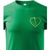 Dětské tričko dětské tričko Srdce na pravém místě, zelená