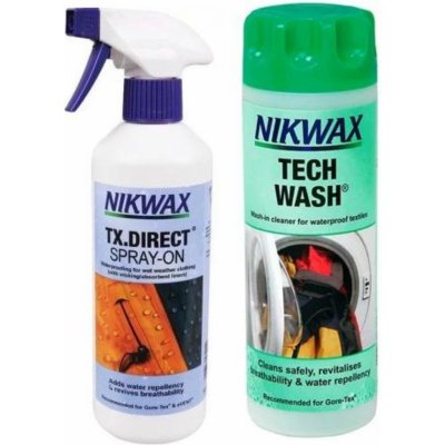 Nikwax Twin Tech Wash + TX.Direct Spray-On 2 x 300 ml – Zboží Mobilmania