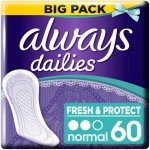 Always Dailies Fresh & Protect Normal s jemnou vůní slipové intimní vložky 60 kusů