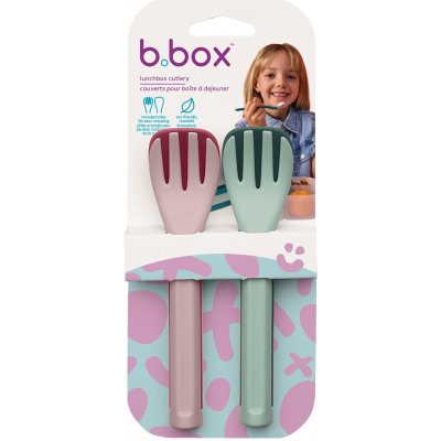 b.box Vidlička a lžička růžová zelená 2 ks – Sleviste.cz
