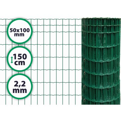 Svařované pletivo Pilonet Middle – výška 150 cm, drát 2,2 mm, oko 50x100 mm – Hledejceny.cz