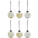 House Doctor Set 6 ks zlato-stříbrné skleněné ozdoby Glowi 6 cm – Hledejceny.cz