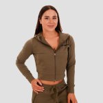 GymBeam dámská mikina Zip-up TRN olive olivová – Zboží Mobilmania