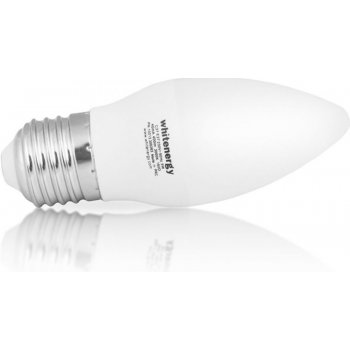 Whitenergy LED žárovka SMD2835 C37 E27 5W studená bílá