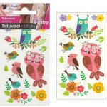 Tetovací obtisky s glitry 10 5x6cm sovy – Sleviste.cz