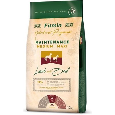 Fitmin dog medium maxi maintenance lamb&beef 12 kg