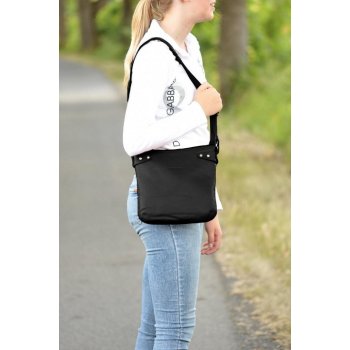 Estelle kožená kabelka s dlouhým popruhem ET-2011 černá