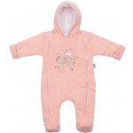 Zimní kojenecká kombinéza s kapucí a oušky New Baby Pumi red raspberry – Sleviste.cz
