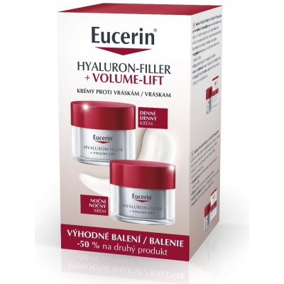 Eucerin Hyaluron-Filler + Volume-Lift denní + noční krém 2x50 ml