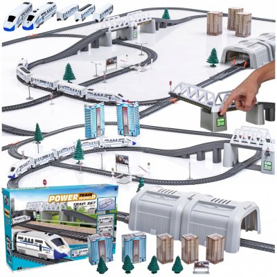MalPlay XXL vláčkodráha na baterie Power Train 366 cm – Hledejceny.cz