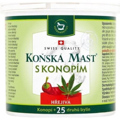 Swiss Koňská mast konopí hřejivá 250 ml – Zboží Mobilmania