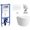 Kompletní WC sada Laufen CW1 tlačítko Dual Flush bílá Laufen Pro + sedátko H8946600000001 FU1