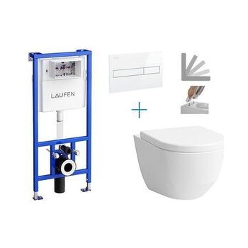 Laufen CW1 tlačítko Dual Flush bílá Laufen Pro + sedátko H8946600000001 FU1