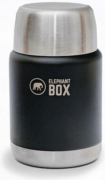 Elephant Box Nerezová termoska na jídlo 450 ml Barva: Černá