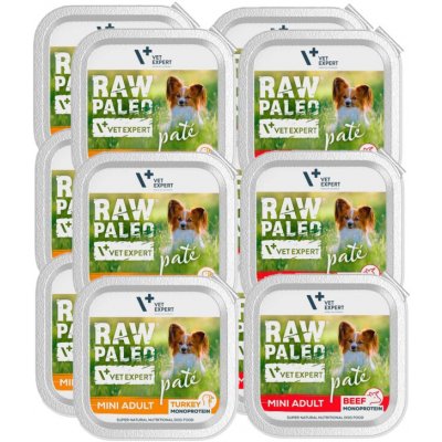 Vetexpert Raw Paleo Adult Mini krůta a hovězí maso 12 x 150 g – Zboží Mobilmania