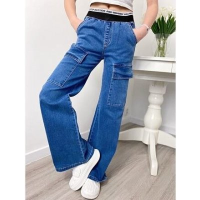 Fashion blue denim švédy se stretch pasem – Zbozi.Blesk.cz