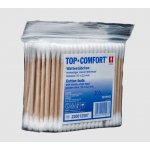 AMPRI Vatové tyčinky dřevěné 73mm, přírodní dřevo, bavlna, sáček 100 ks – Zboží Dáma