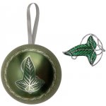 Cinereplicas Vánoční koule Pán prstenů s broží elfí lístek – Zboží Dáma