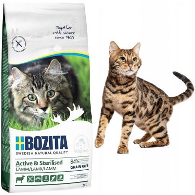 Bozita Grain Free Active & Sterilised s jehněčím 2 kg – Sleviste.cz