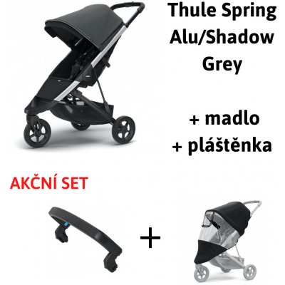 Thule Spring Aluminium Shadow Grey 2022 + madlo + pláštěnka