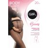 Těhotenské punčocháče GB Body Protect dámské punčochové kalhoty 20 den puntíky nero