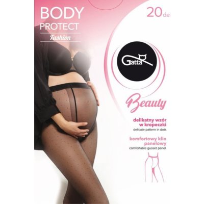 GB Body Protect dámské punčochové kalhoty 20 den puntíky nero – Zboží Dáma