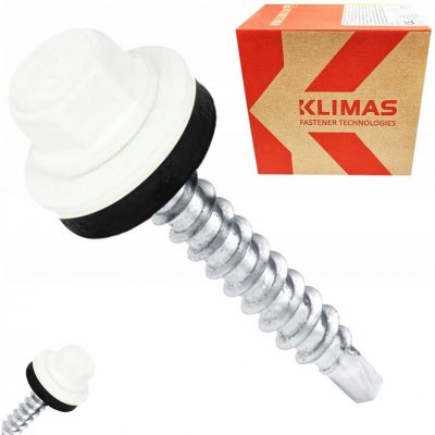 Klimas Vruty do dřeva s podložkou EPDM 4,8x35mm RAL 9003 250 Ks – Hledejceny.cz