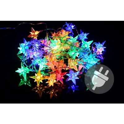 Nexos 33456 Vánoční LED osvětlení barevné hvězdy 40 LED – Zboží Mobilmania