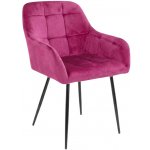 Textilomanie Loren velvet Tmavě růžové s černými nohami – Zboží Mobilmania