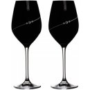 Bohemia Crystal Sklenice na bílé víno přátelská souprava Silhouette black 2 ks 360 ml