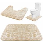 HomePRO AG491D Koupelnový koberec předložka před WC 80x50cm 40x50cm béžová – Sleviste.cz