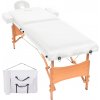 Masážní stůl a židle zahrada-XL Skládací masážní stůl 2 zóny tloušťka 10 cm bílý