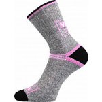 Voxx Fuski Boma Spectra dámské sportovní froté ponožky šedá/růžová – Zboží Mobilmania