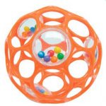 Bright Starts OBALL RATTLE 10cm oranžová – Sleviste.cz