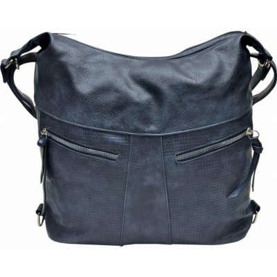 Velký tmavě modrý kabelko-batoh z eko kůže – Zboží Mobilmania