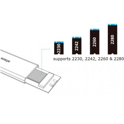 Akasa AK-ENU3M2-BK – Zboží Mobilmania