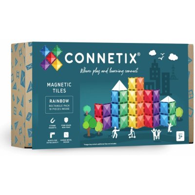 Connetix Rainbow Rectangle Pack 18ks obdelníků – Zboží Dáma