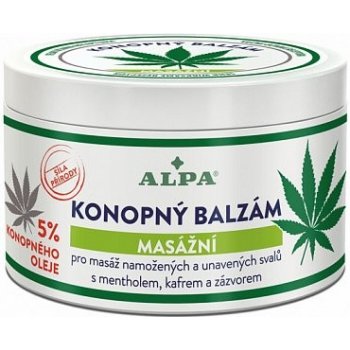 Alpa konopný balzám masážní s mentolem 250 ml