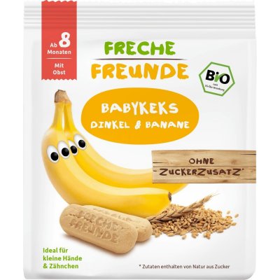 FRECHE FREUNDE BIO Sušenky Špalda a banán 100 g – Zboží Dáma