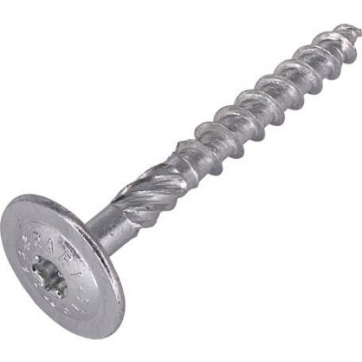 HPM TEC RAPI-TEC SK 8,0x80/50+R - stavební vrut do dřeva, polozávit, pozink, talířová hlava, TORX T40 – Hledejceny.cz