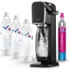 Sodobar SodaStream Art Black + Láhev FUSE 3 x 1l Pepsi Love bílá