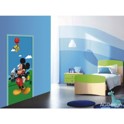 AG Design FTDV-0237 Dětská papírová fototapeta Mickey Mouse, rozměry 90 x 202 cm – Zbozi.Blesk.cz