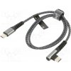 usb kabel Goobay 64658 USB 2.0, USB C vidlice, USB C úhlová zástrčka, 0,5m