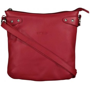 Kožená kabelka s dlouhým popruhem ET-2011 červená Estelle