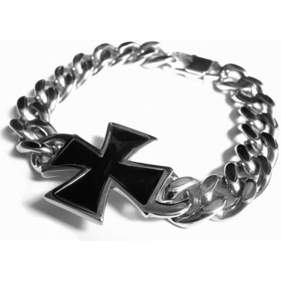 Steel Jewelry náramek maltézský kříž z chirurgické oceli NR150414