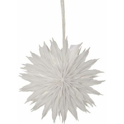 STAR TRADING Závěsná svítící hvězda Dis White 40 cm, bílá barva, papír – Hledejceny.cz