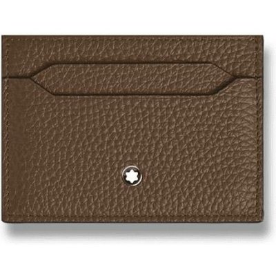 Montblanc Pouzdro na kreditní karty Grain 5 cc, hnědé – Sleviste.cz